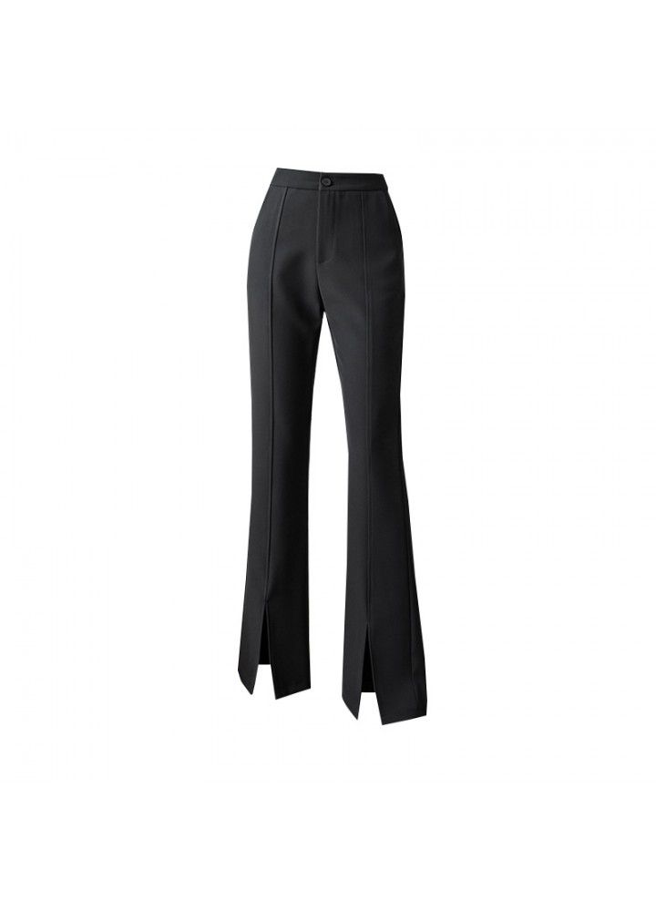 Leisure high waist trousers for women spring and summer 2021 new slim Korean micro trumpet trousers