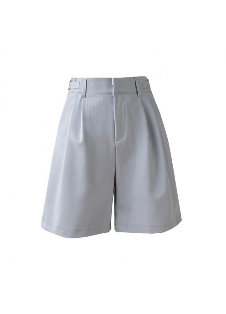 5-point pants women 2021 spring and summer new high waist A-line shorts Suit Shorts wide leg pants casual shorts women