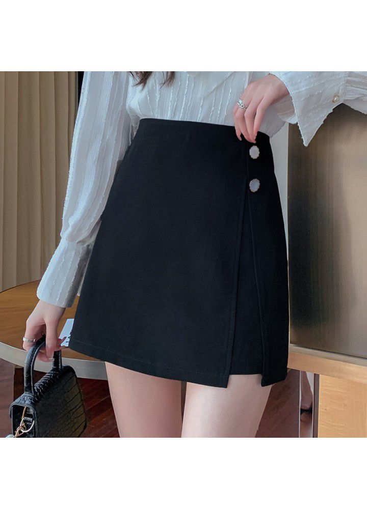 Women's suit short skirt 2021 summer new A-line high waist skirt irregular slim skirt thin hip skirt
