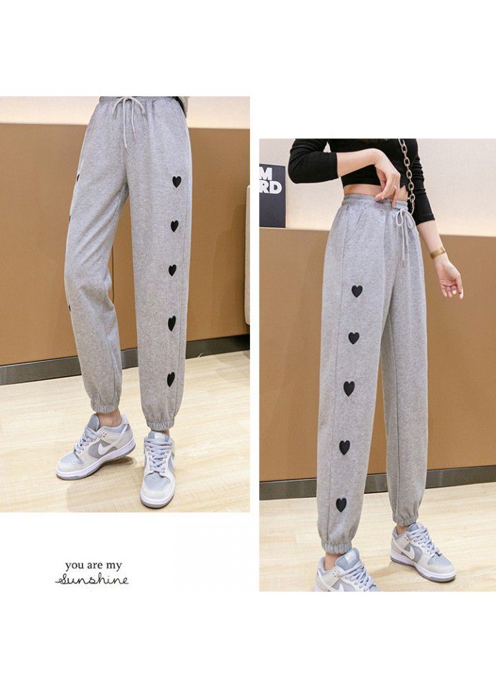 Sportswear women's summer thin 2021 new loose legged short pants high waist slim casual knickerbockers