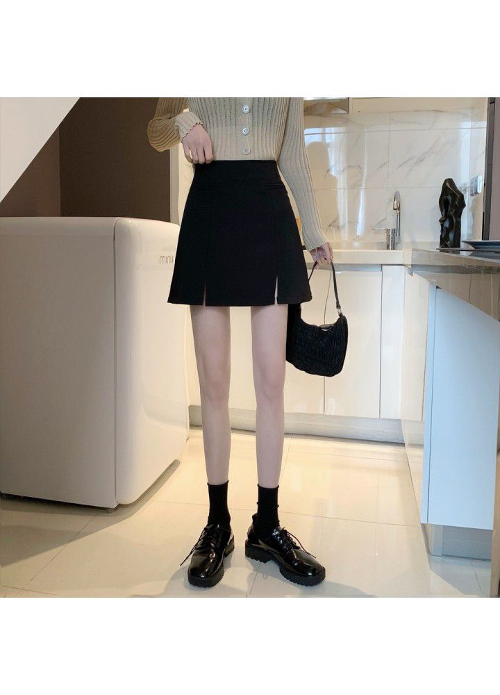 Small short skirt light proof skirt women's skirt 2021 spring new high waist slim A-line short skirt