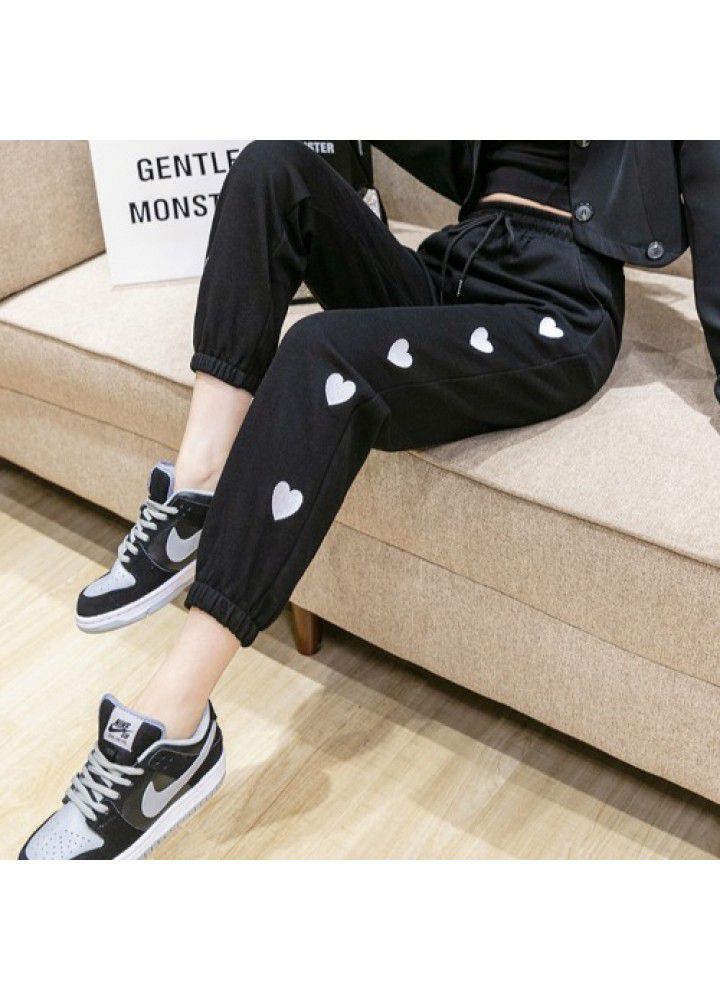 Sportswear women's summer thin 2021 new loose legged short pants high waist slim casual knickerbockers