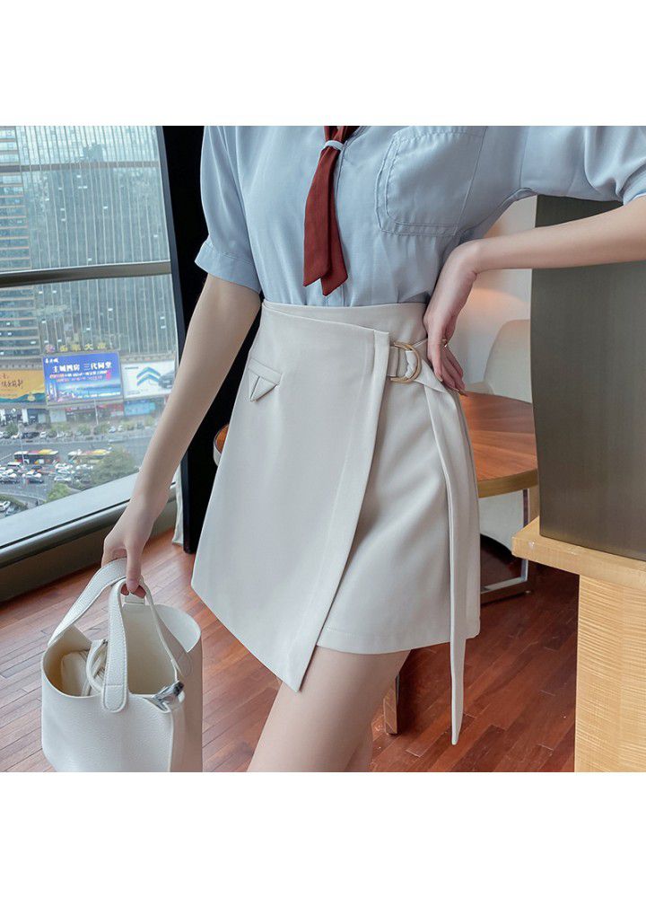 Anti light skirt short pants women's 2021 spring and summer new high waist short buttocks A-line skirt fashion