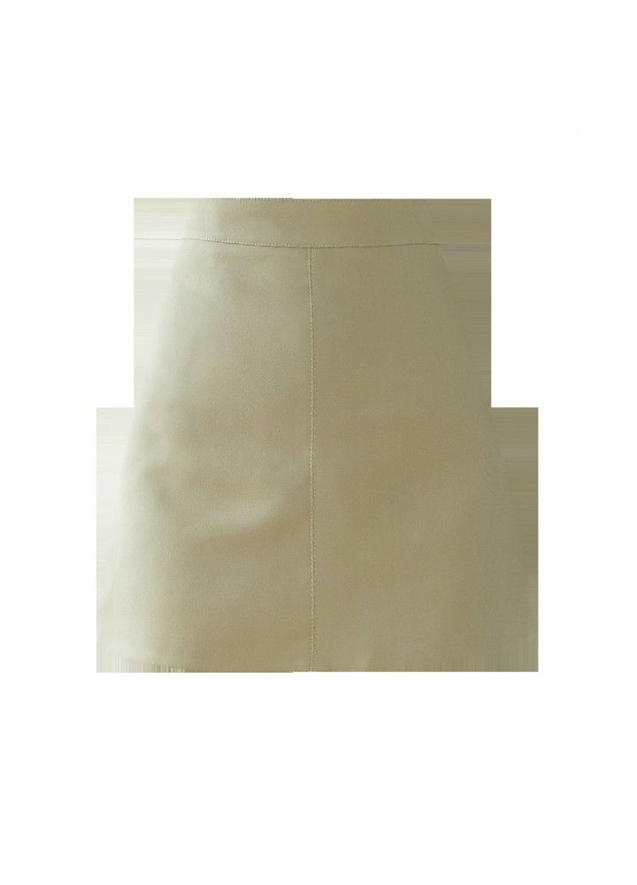 Real photo 2021 summer new Korean high waist skirt feminine A-line skirt versatile anti light skirt