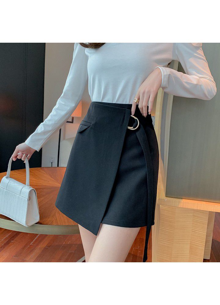 Anti light skirt short pants women's 2021 spring and summer new high waist short buttocks A-line skirt fashion