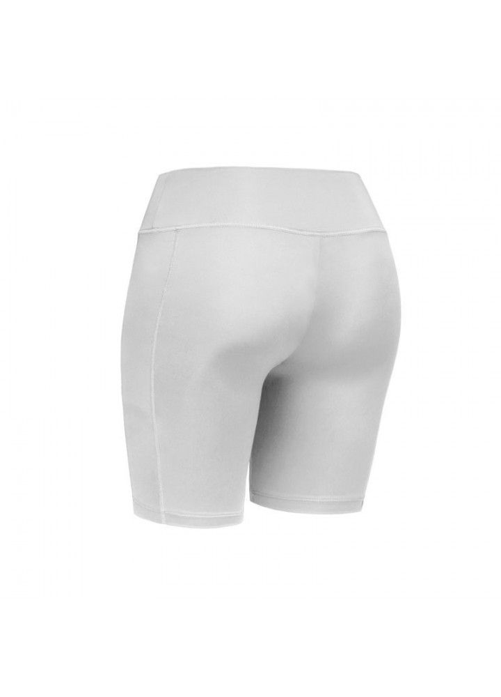 European and American cross border Capris Amazon sports shorts High Waist Stretch women's yoga pants pocket stitching Leggings