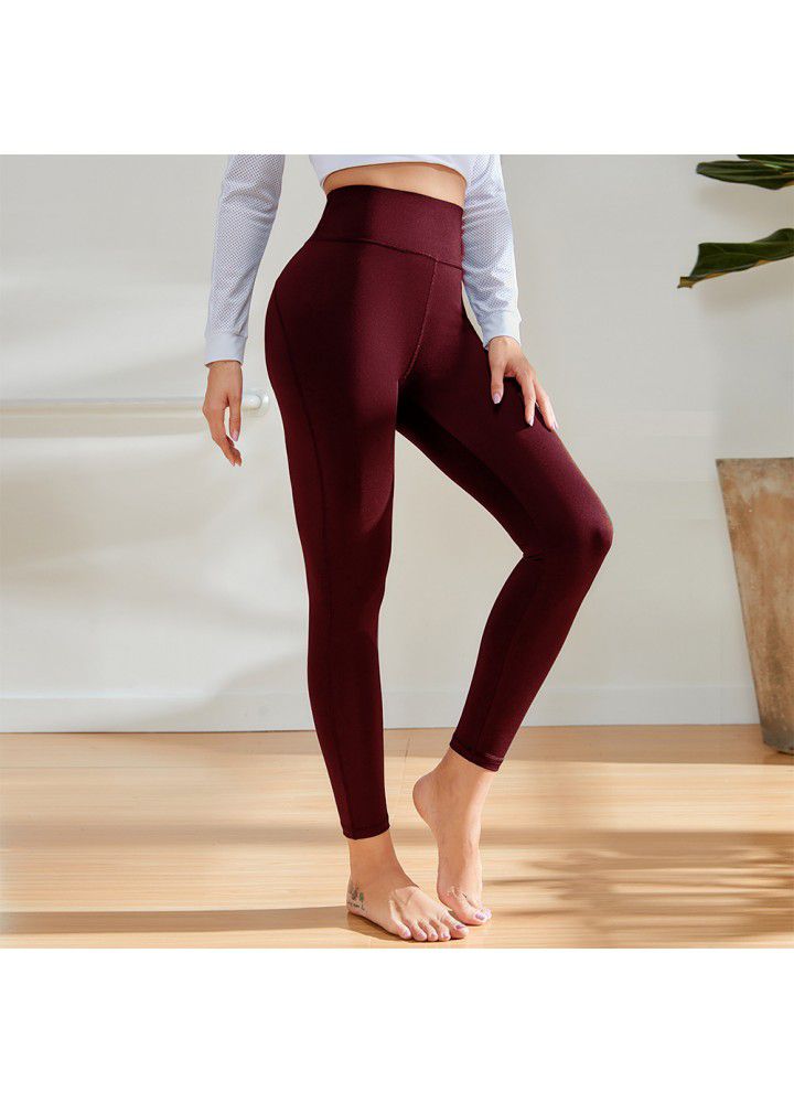 European and American high waist fitness pants women's tight sports pants autumn and winter running Yoga Pants cross border Yoga Leggings
