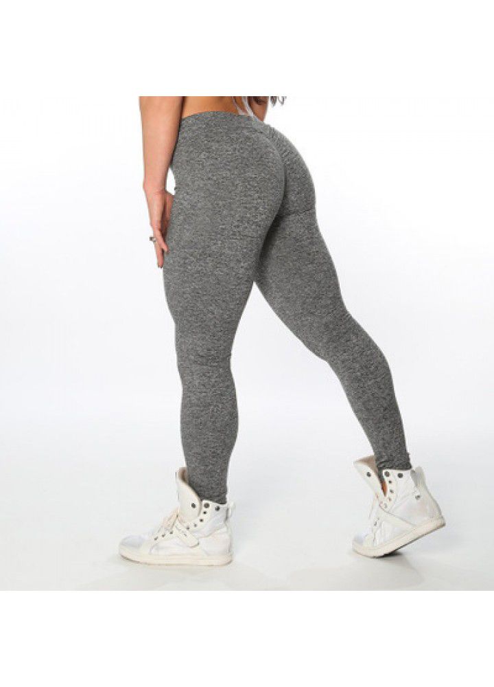 Foreign trade yoga pants, European and American outdoor sports fitness pants, female wish express cross waist tight elastic Leggings