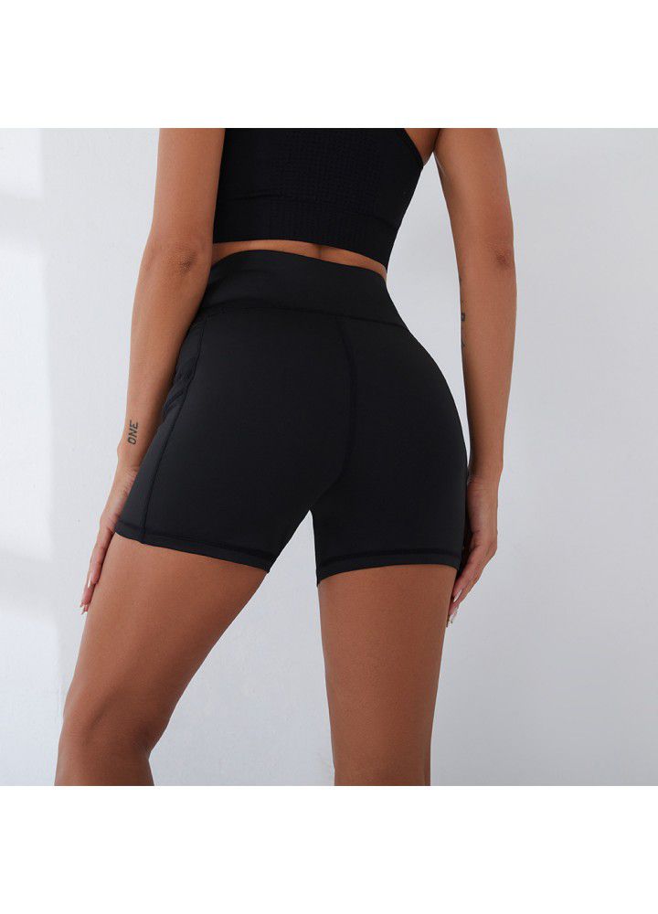2020 new sports fitness pants Europe and the United States three pants fast sell elastic tight Yoga Pants cross border three shorts 