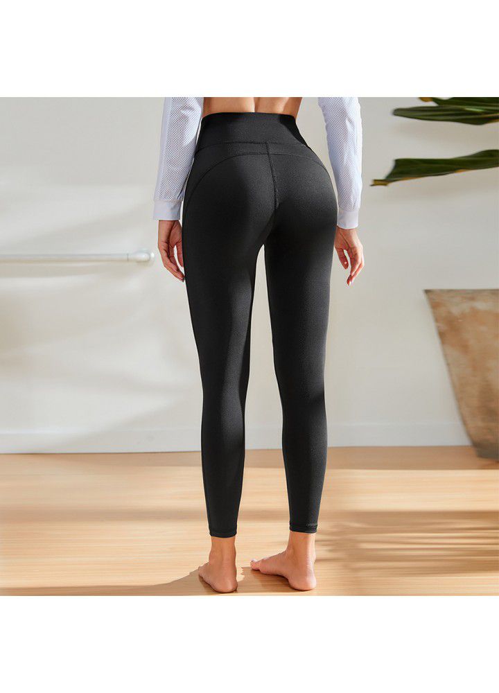 European and American high waist fitness pants women's tight sports pants autumn and winter running Yoga Pants cross border Yoga Leggings