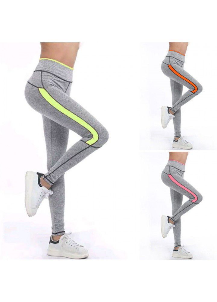 Europe and the United States new four needle six line Leggings leg splicing sports pants eBay high waist Yoga Pants cross border fitness pants