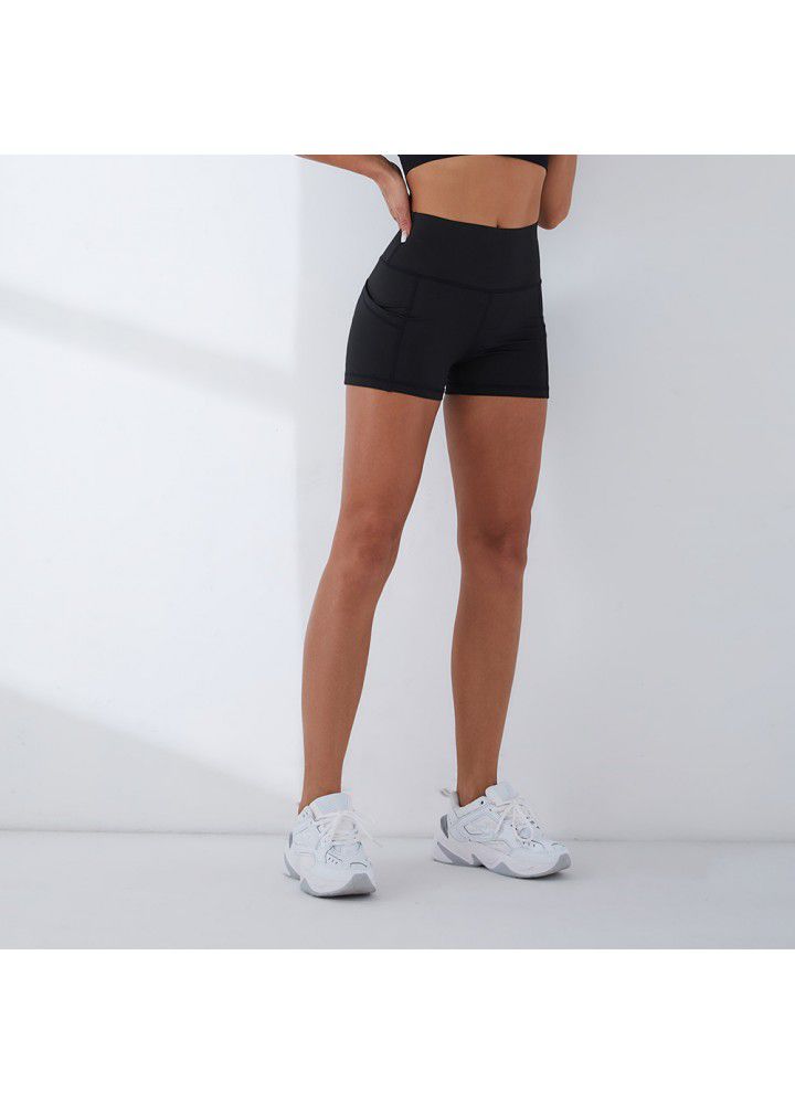 2021 new sports fitness pants European and American three-part pants elastic tight Yoga Pants cross border three-part shorts