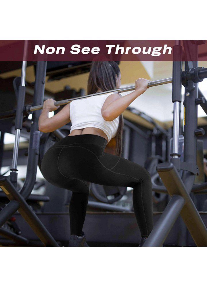 Foreign trade yoga pants, European and American running sports fitness pants, Amazon side mobile phone pocket sports underpants