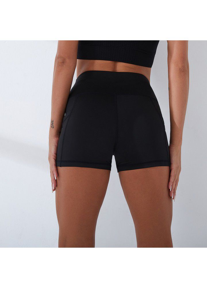 2021 new sports fitness pants European and American three-part pants elastic tight Yoga Pants cross border three-part shorts