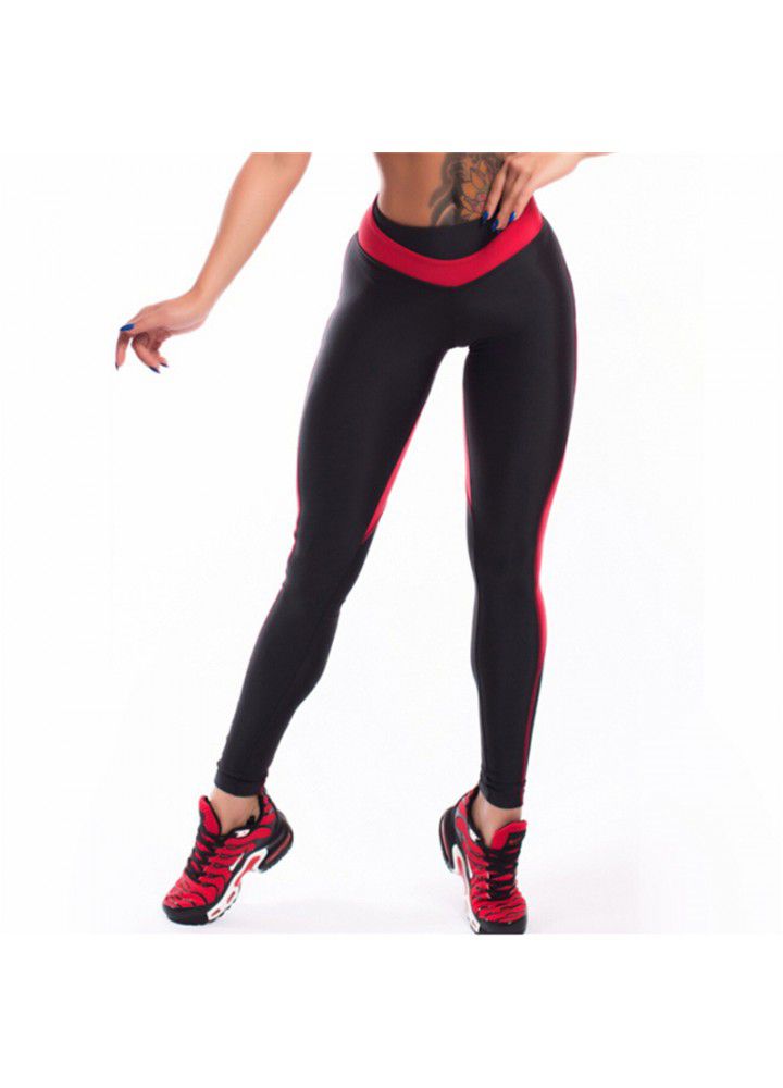 Cross border European and American sports Yoga Pants women's 2021 new tights peach hip Capris running fitness pants