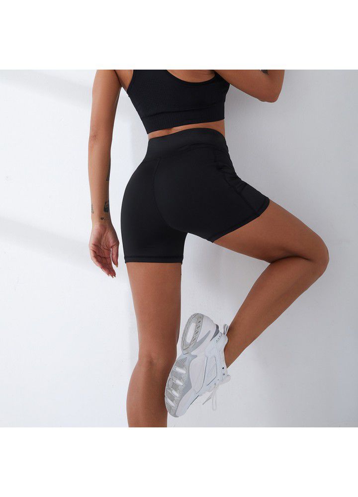 2020 new sports fitness pants Europe and the United States three pants fast sell elastic tight Yoga Pants cross border three shorts 