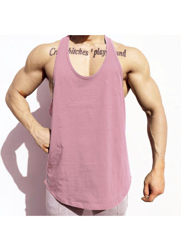 Men's fitness exercise Korean breathable loose vest men's Vest training men's Vest