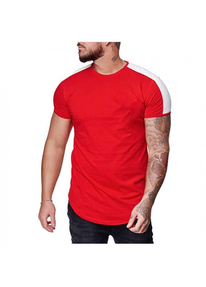2020 summer new European and American trend men's sports short sleeve T-shirt foreign trade cross border Amazon wholesale
