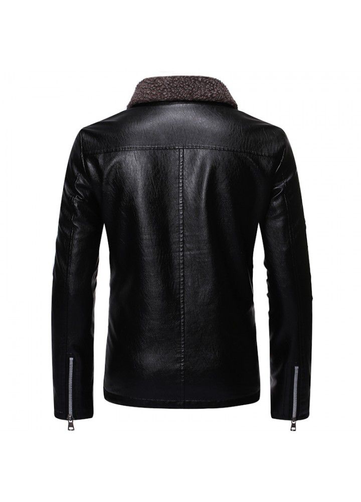 Foreign trade Amazon new high quality fur integrated fur coat men's winter warm lamb fur jacket