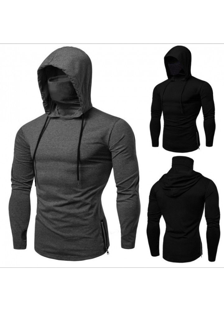 Cross border fitness suit men's peripheral sweater hooded long sleeve T-shirt call of duty men's sweater in Europe and America