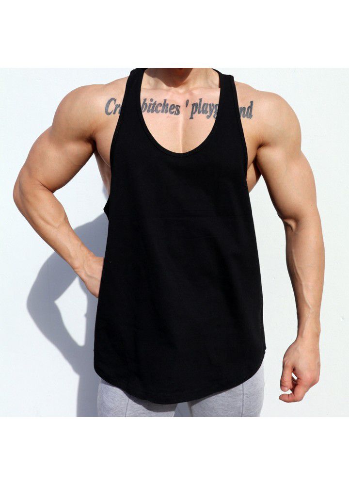 Men's fitness exercise Korean breathable loose vest men's Vest training men's Vest