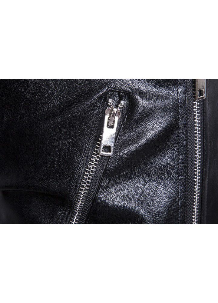 2018 foreign trade express wish men's leather clothing autumn and winter nightclub performance men's leather jacket large size coat