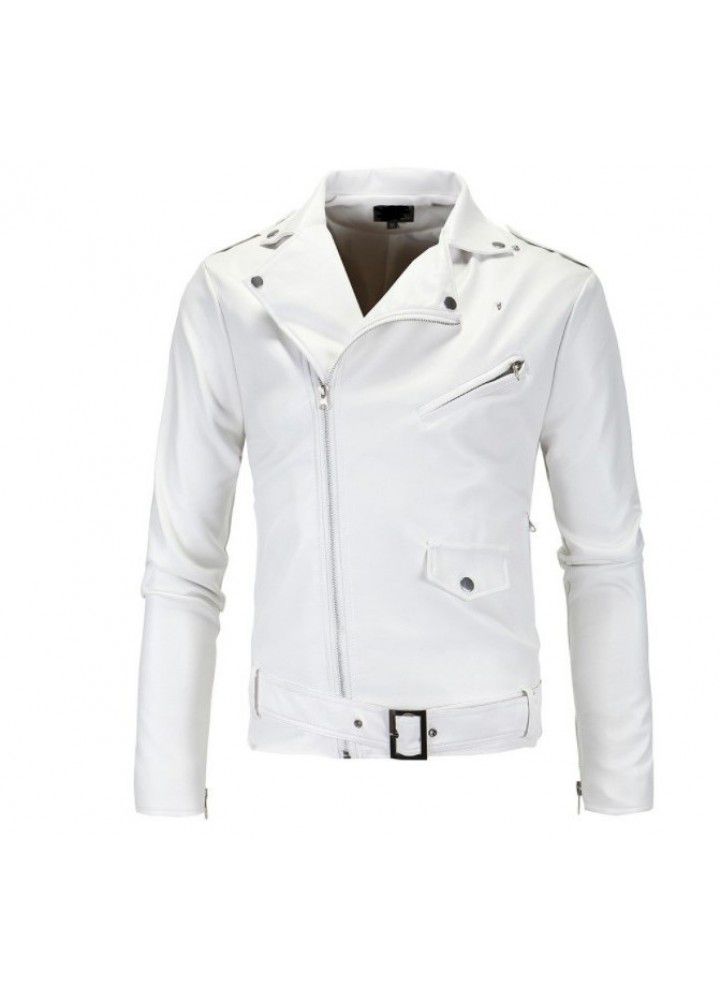 Foreign trade new Korean locomotive slim fit Leather Men's leather jacket British fashion men's PU leather y012