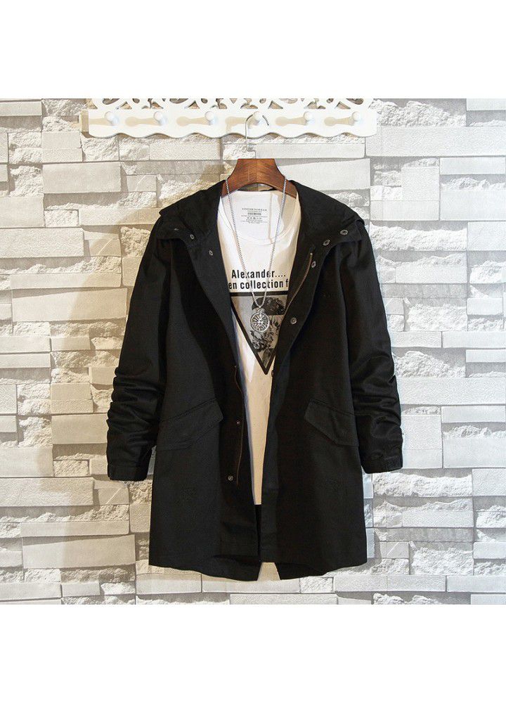 Foreign trade Amazon 2018 autumn new men's jacket coat fattening oversize tooling windbreaker coat