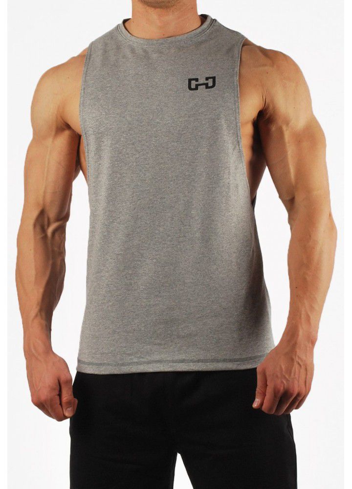 New sleeveless sports men's Vest muscle fitness brothers running sleeveless T-shirt breathable slim training Pullover