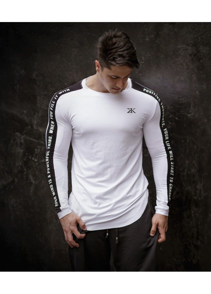 European and American autumn leisure fitness T-shirt long sleeve training clothes sports running gym sweat fast drying clothes long sleeve shirt