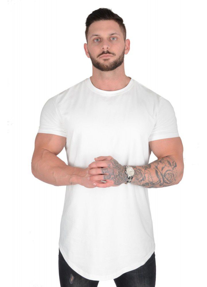 Muscle fitness brothers summer men's sports leisure exercise cotton loose short sleeve T-shirt no logo