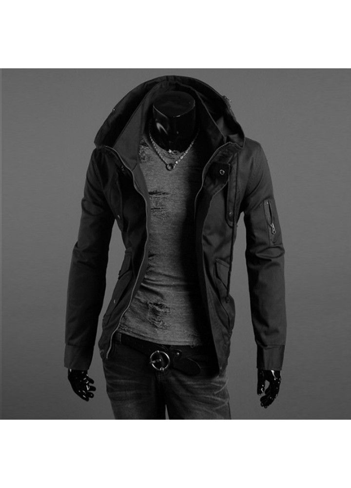 Foreign trade men's clothing wholesale autumn 2020 assault jacket outdoor big fat man hooded casual jacket men's clothing
