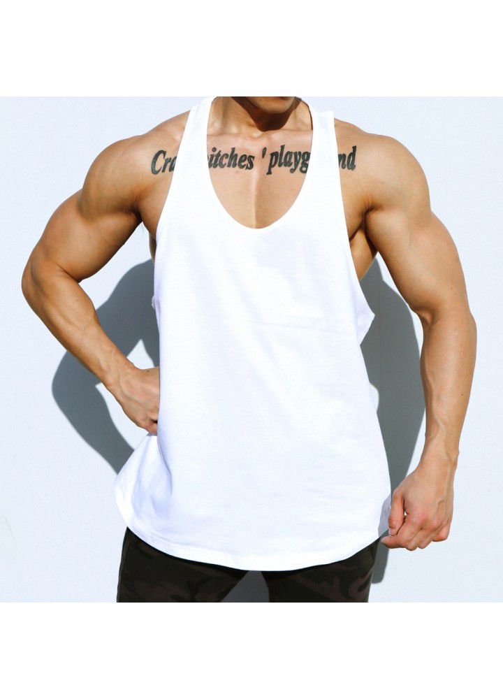 Men's fitness exercise Korean breathable loose vest men's Vest training men's Vest