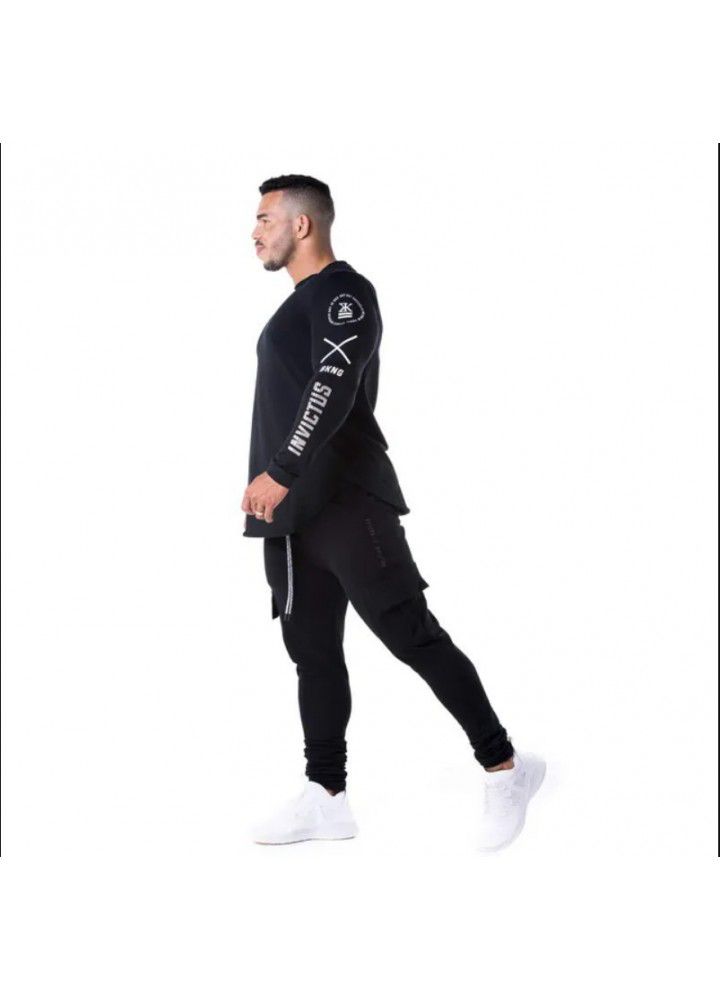 European and American autumn leisure fitness T-shirt long sleeve training clothes sports running gym sweat fast drying clothes long sleeve shirt