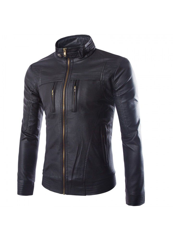 Eaby express 2020 new foreign trade leather boutique buffalo leather collar leather jacket y212