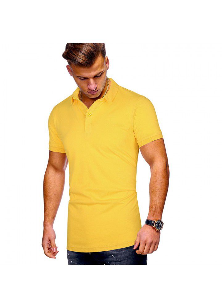Cross border men's large men's casual polo shirt summer men's short sleeve European and American t-shirt men's custom clothing