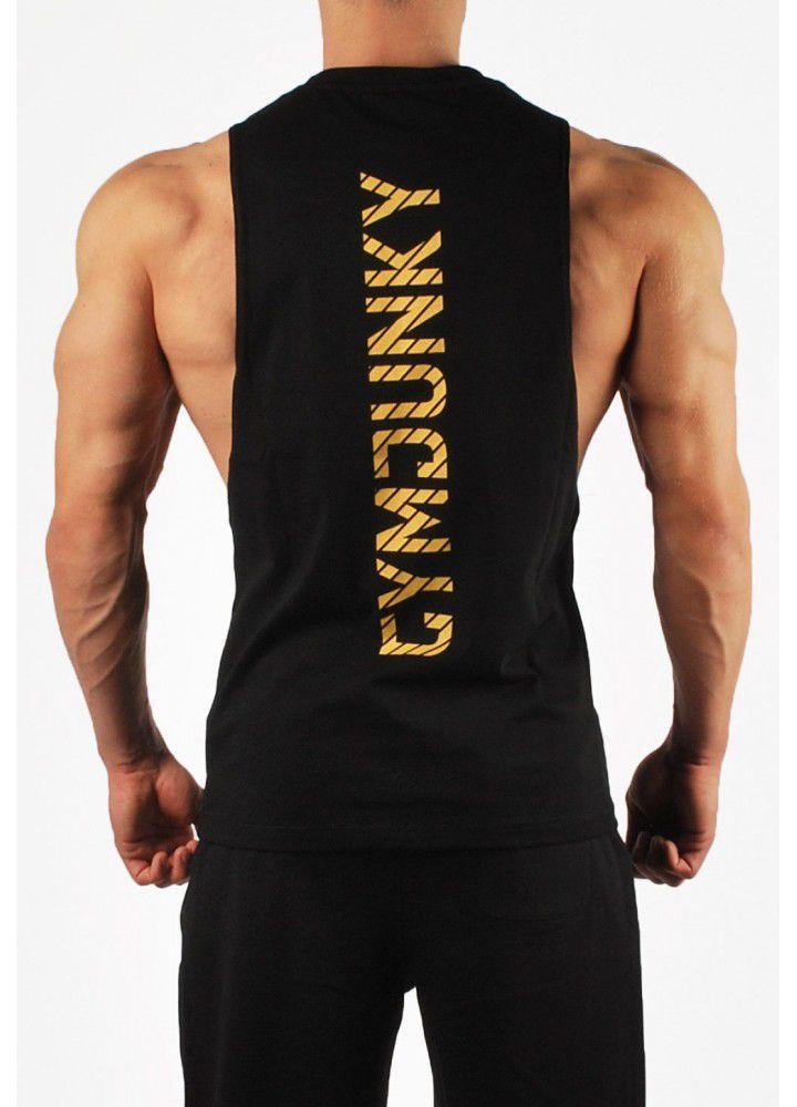 New sleeveless sports men's Vest muscle fitness brothers running sleeveless T-shirt breathable slim training Pullover