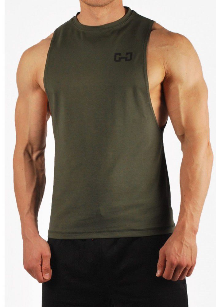 New sleeveless sports men's Vest muscle fitness brothers running sleeveless T-shirt breathable slim training Pullover