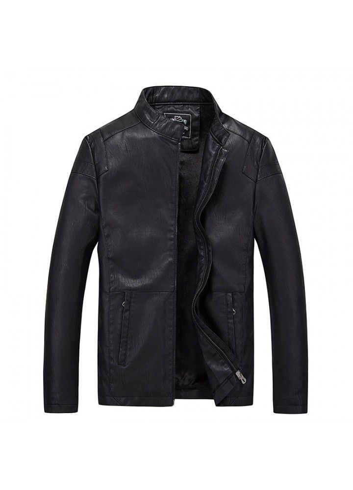 Foreign trade Amazon express men's new autumn men's fashion motorcycle leather jacket youth leather jacket fashion