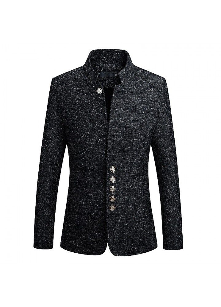 A single man's slim suit casual Blazer British gentleman's stand collar jacket