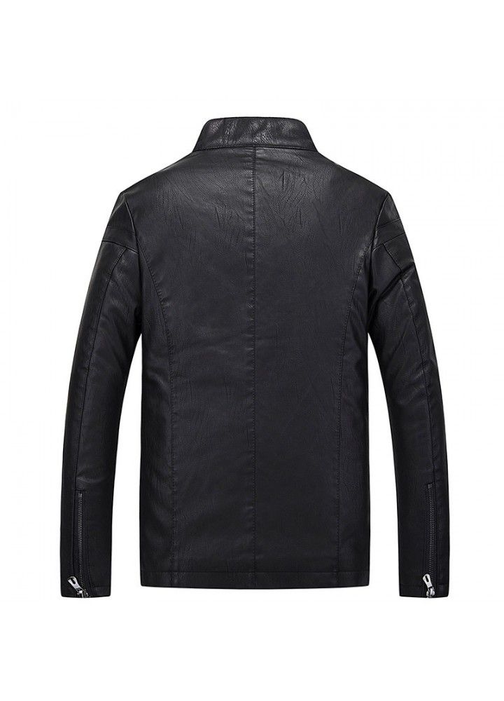 Foreign trade Amazon express men's new autumn men's fashion motorcycle leather jacket youth leather jacket fashion