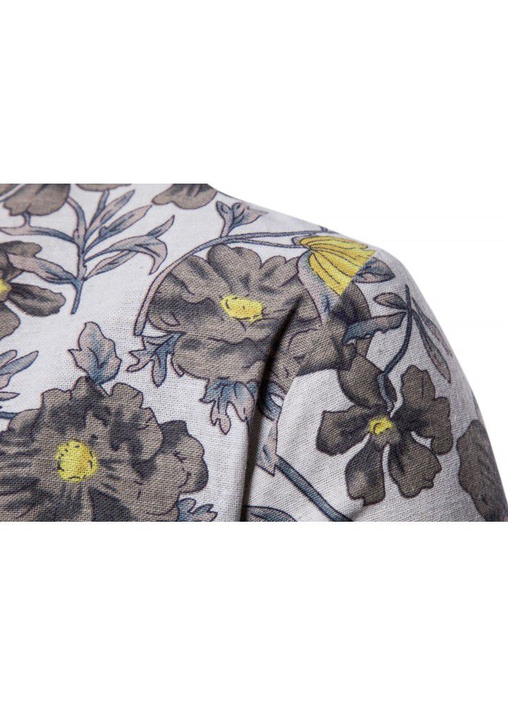 European Code foreign trade fall / winter 2018 new men's floral jacket fashion casual plus oversized Baseball Jacket jk16
