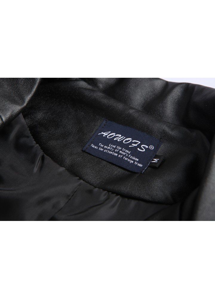Cross border supply new Korean locomotive slim fit Leather Men's leather jacket British fashion men's leather y82