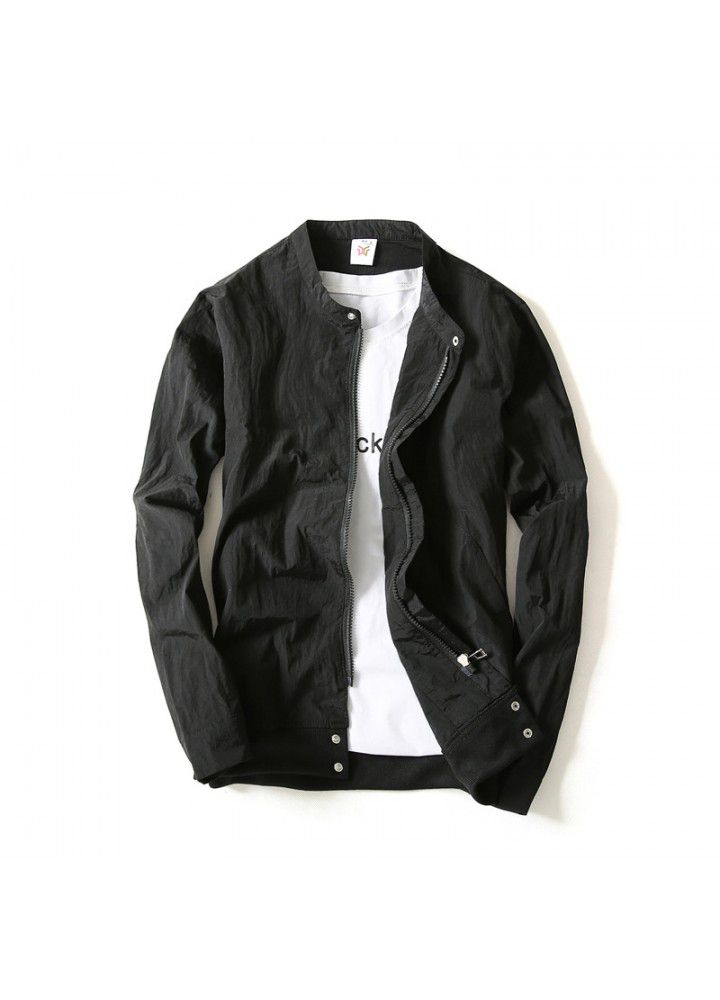 2019 summer casual jacket men's fattening plus size skin windbreaker thin couple's coat sunscreen suit