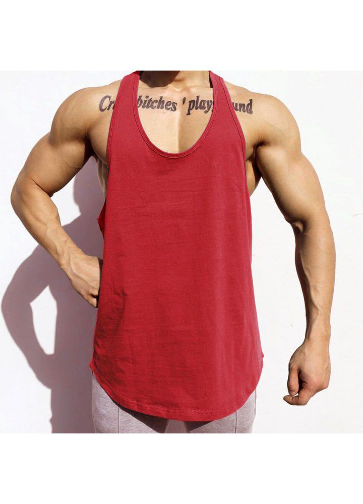 Men's fitness exercise Korean breathable loose vest men's Vest training men's Vest