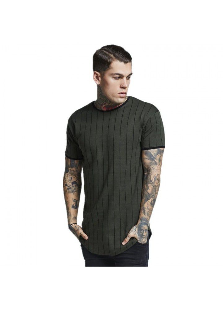 Amazon new running sport round neck t-shirt men's summer European and American leisure men's short sleeve