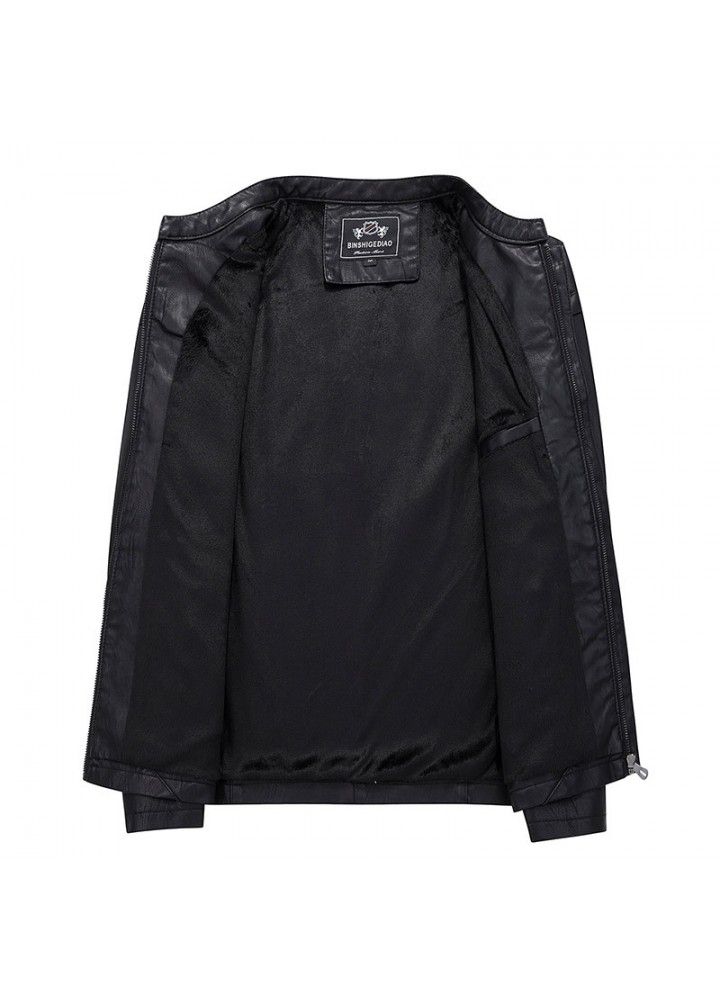 Foreign trade Amazon express men's new autumn men's fashion motorcycle leather jacket youth leather jacket fashion