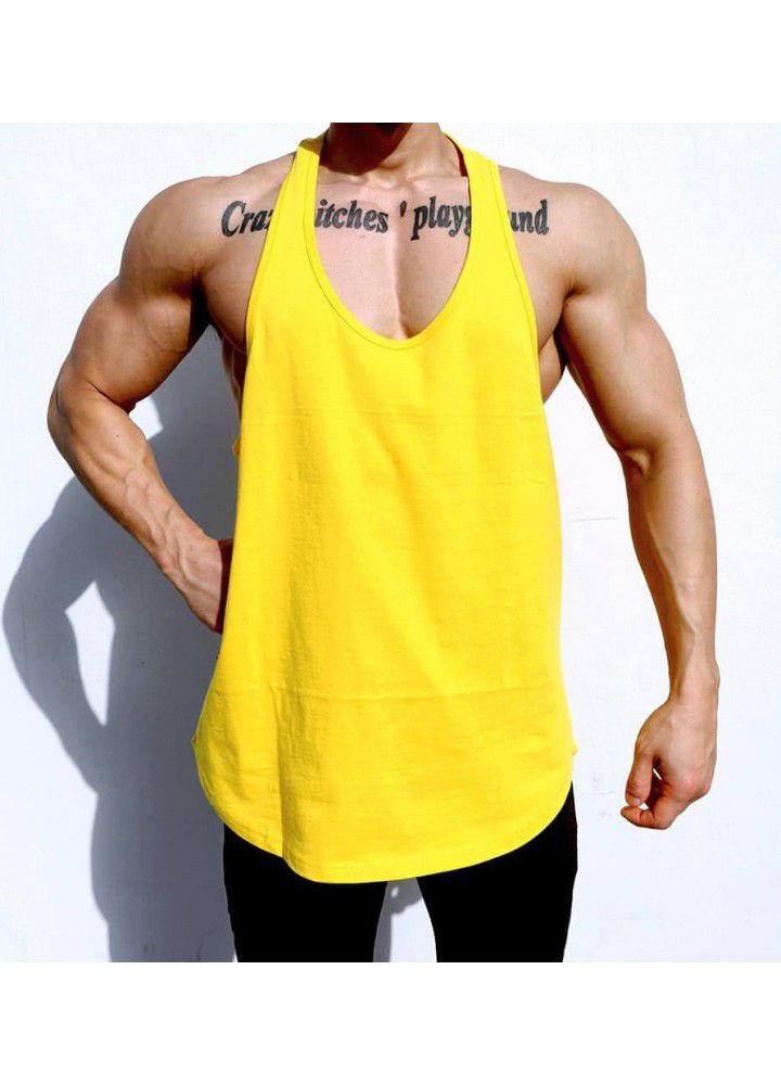Men's fitness exercise Korean breathable loose vest men's Vest training men's Vest