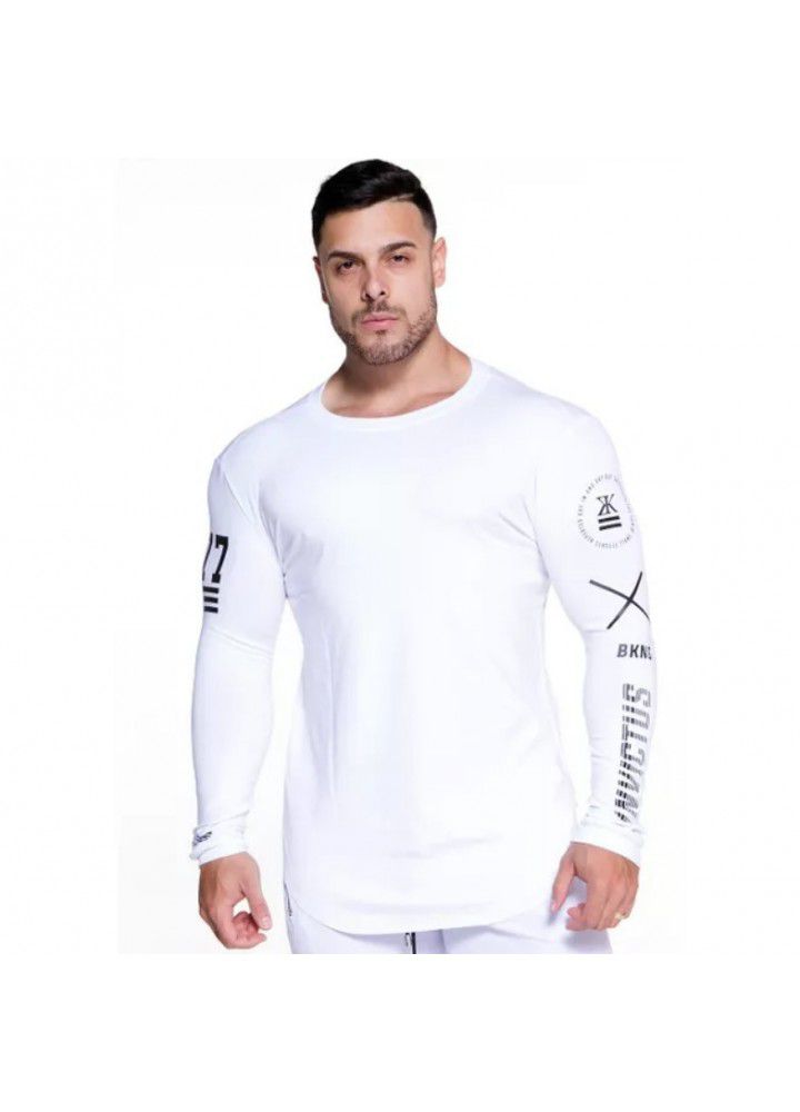 European and American autumn leisure fitness T-shirt long sleeve training clothes sports running gym sweat fast drying clothes long sleeve shirt