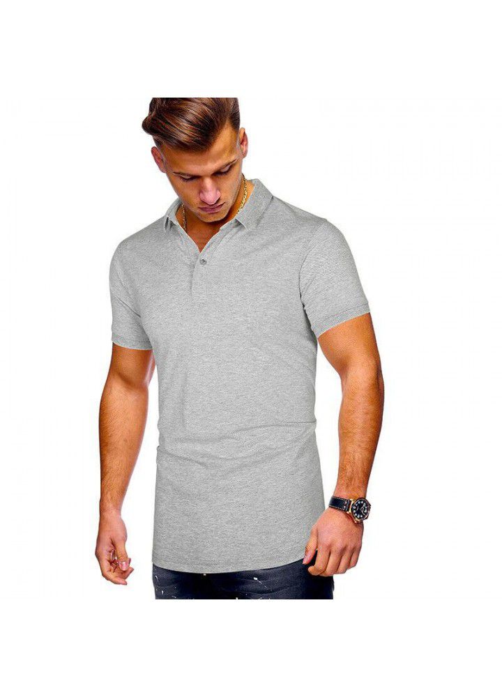 Cross border men's large men's casual polo shirt summer men's short sleeve European and American t-shirt men's custom clothing